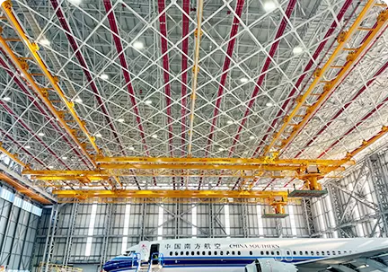 Changzhou - Xinyu Aviation Tele-Platform + Multi-Suspension Hangar Crane Systems