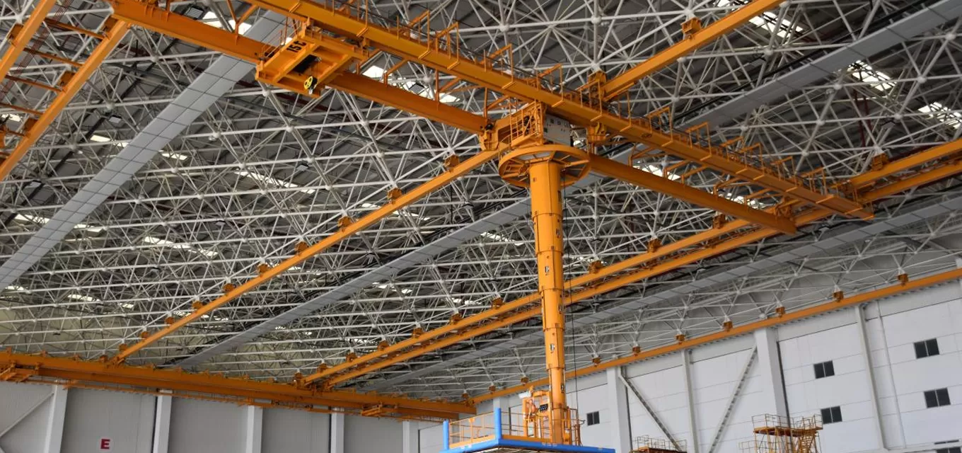 Changzhou - Xinyu Aviation Tele-Platform + Multi-Suspension Hangar Crane Systems.