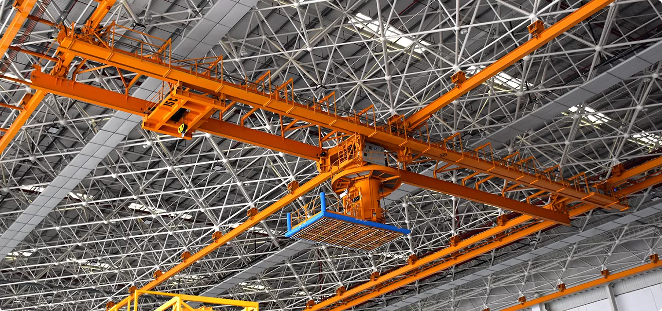Changzhou - Xinyu Aviation Tele-Platform + Multi-Suspension Hangar Crane Systems.